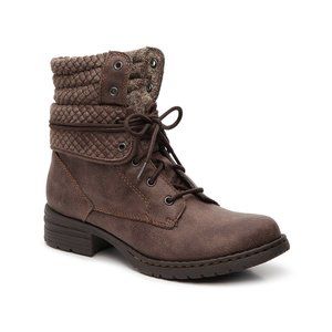 B.O.C. Born Brown Faux Leather Karel Heeled Boots